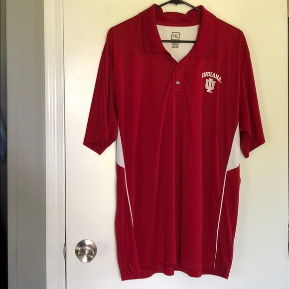 Pro Edge Other - Indiana Hoosiers Red & White Polo